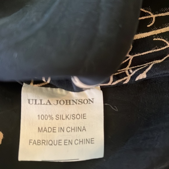 Ulla Johnson for Barneys tree print deep navy silk georgette blouse - Picture 6 of 6